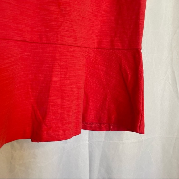 J CREW Women’s Bright Pink Salmon Sleeveless Peplum Fit Flare Blouse Medium - Picture 5 of 11
